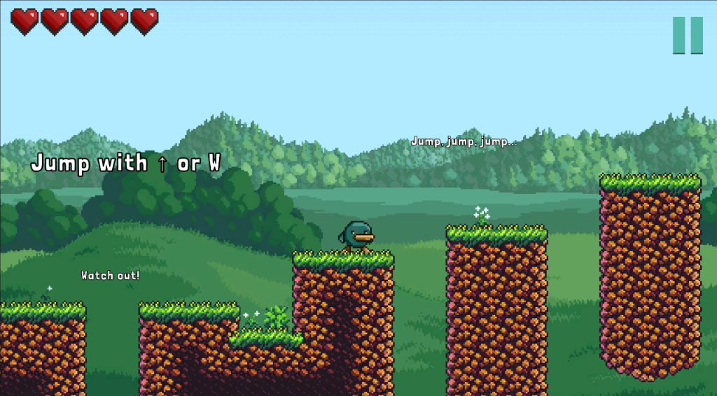 PoxniFall Screenshot - Jumping platforms